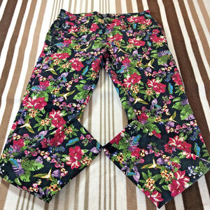 Size 2 X 26 Suko Jeans Skinny Pants Roadrunner Apparel Floral stretchy BD